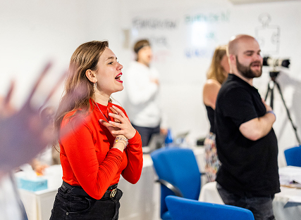 Engaged participants at a lively workshop.