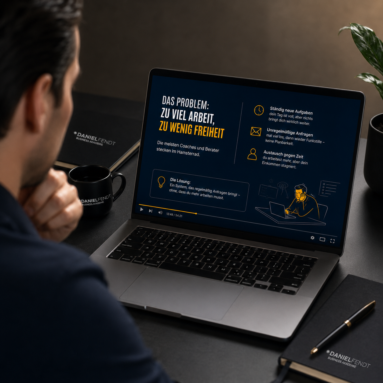 Consultant reviewing solutions on a laptop screen